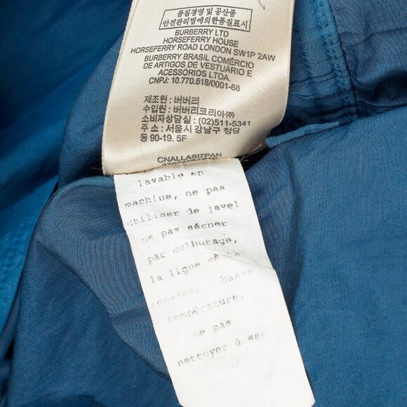 Burberry Brit Blue Double-Breasted Belted Short Rain Coat - Picture 13 of 13